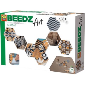 SES CREATIVE Beedz zažehlovací 3D korálky hexagonální Art safari 5000ks