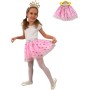 KARNEVAL Šaty princezna tutu sukýnka s čelenkou 3-7 let (104-130cm) *KOSTÝM*