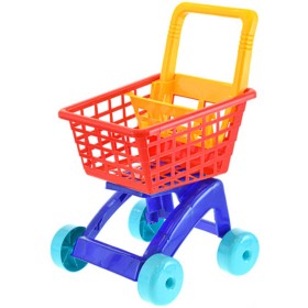 MAD Vozík nákupní barevný Červený 40x33x58cm plast