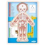 WOODY DŘEVO Puzzle kluk naučná skládačka set 13 dílků s podložkou