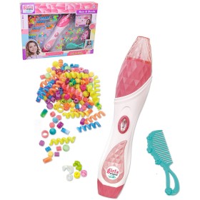 Zaplétání korálků do vlasů kadeřnický dětský set s hřebenem a korálkovačem
