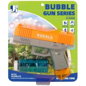 Pistole bublifukovací 20cm na výrobu bublin 2 barvy plast