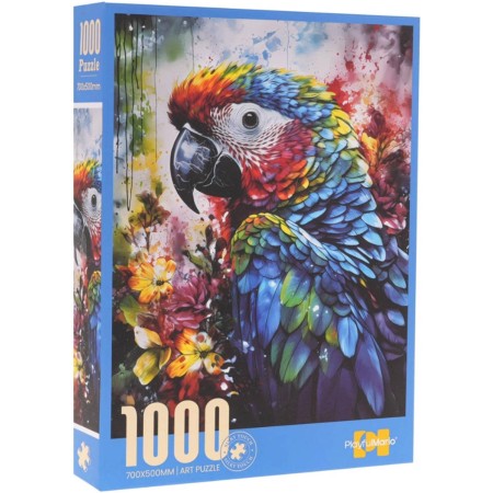 PUZZLE Art Papoušek Ara 1000 dílků skládačka 50x70cm v krabici