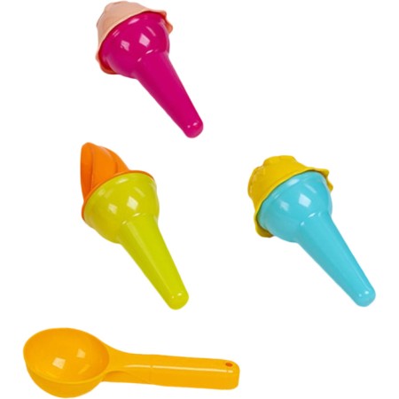 PL Formičky zmrzlina set 3 kornouty s kopečkem zmrzliny a naběračkou na písek
