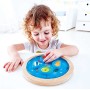 HAPE DŘEVO Baby puzzle kruhové moře skládačka v rámečku pro miminko