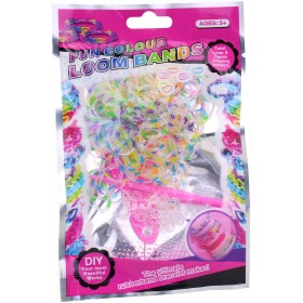 UDĚLEJ SI NÁRAMEK Gumičky LOOM BANDS 150ks neonové žíhané v sáčku