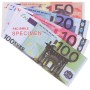 Pokladna herní set EURO bankovky a mince dětské peníze