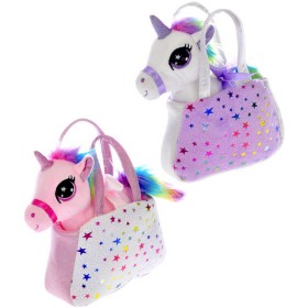 PLYŠ Jednorožec 20cm v kabelce duhová hříva *PLYŠOVÉ HRAČKY*