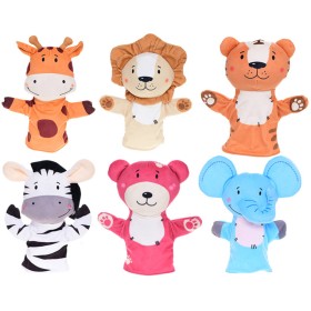 PLYŠ Maňásek na ruku zvířátko 25cm 6 druhů *PLYŠOVÉ HRAČKY*