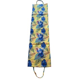 KUBISPORT Lehátko plážové skládací čtyřdílné 180x50cm květinový potisk Hawai