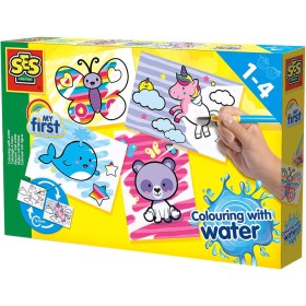 SES CREATIVE Baby Moje první malování štětcem a vodou Fantastická zvířata
