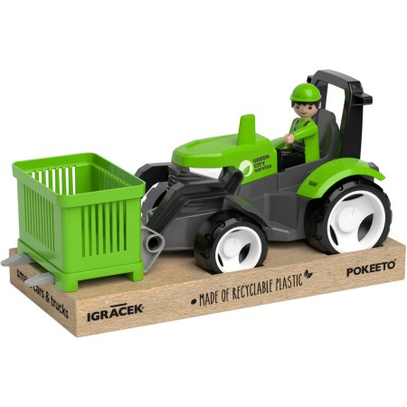 EFKO IGRÁČEK MultiGO Zelený traktor s videlmi s figurkou a paletou Eko