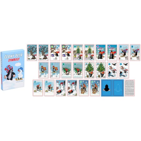 Hra karetní Černý Petr KRTEK (Krteček) symboly *SPOLEČENSKÉ HRY*