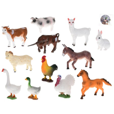 Zvířátko domácí farma 8cm plastová figurka zvířátko 12 druhů