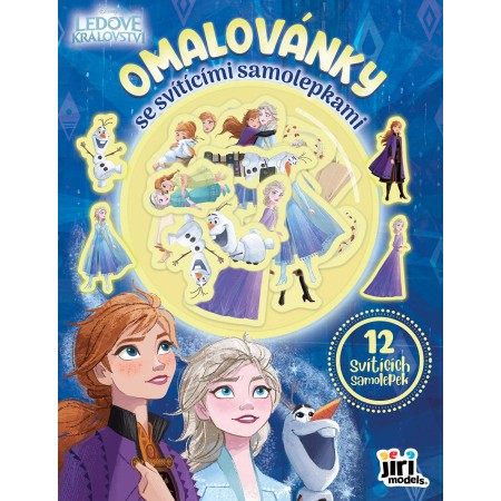 JIRI MODELS Omalovánky se svítícími samolepkami Ledové Království (Frozen)