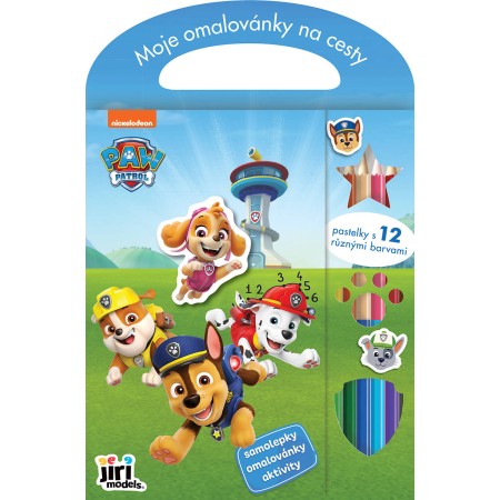 JIRI MODELS Moje omalovánky na cesty Paw Patrol s pastelkami a samolepkami