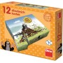 DINO DŘEVO Kostky (kubus) Krtkův rok (Krteček) 12ks *DŘEVĚNÉ HRAČKY*