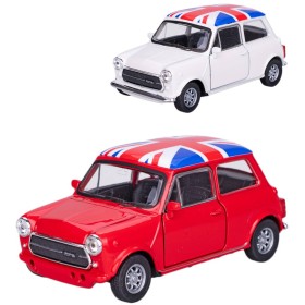 WELLY Auto Mini Cooper 1300 UK kov zpětný chod 11cm 2 barvy
