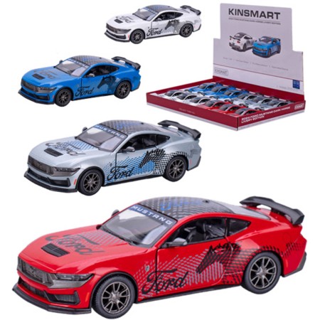 KINSMART Auto sportovní Ford Mustang Dark Horse Livery kov PB 13cm 4 barvy