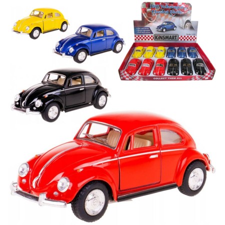 KINSMART Auto retro Volkswagen Classical Beetle kov PB 13cm 4 barvy