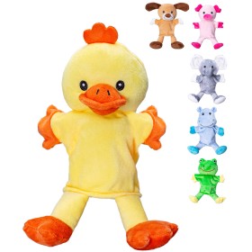 PLYŠ Maňásek na ruku zvířátko 25cm 6 druhů *PLYŠOVÉ HRAČKY*