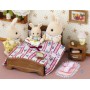 Sylvanian Families dvojlůžko s nočním stolkem nábytek doplněk k herním sadám