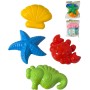 PL Formičky moře bábovičky na písek set 4ks mix barev 3 barvy