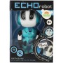 Robot Echo modrý kovový opakující věty na baterie Světlo Zvuk