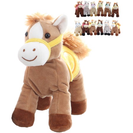 PLYŠ Koník 22cm na baterie Zvuk 12 druhů *PLYŠOVÉ HRAČKY*