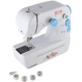 Šicí dětský stroj 25cm set s doplňky kovový na trafo / baterie Světlo Zvuk