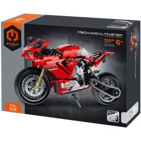 Stavebnice iM.MASTER Motorka červená 557 dílků plast