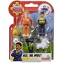 SIMBA Požárník Sam herní set 2 figurky + zvířátko s doplňky 4 druhy
