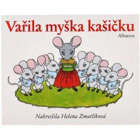 Baby dětská knížka leporelo Vařila myšička kašičku 16x13cm s říkadly