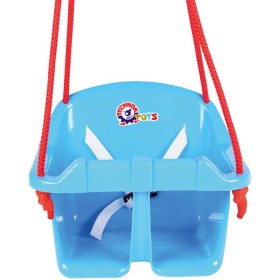 Houpačka baby plastová Modrá se zábranou skořepina závěsná