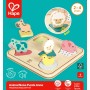 HAPE DŘEVO Puzzle baby vkládací Zvířátka 5 dílků na baterie Zvuk