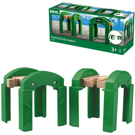 BRIO DŘEVO Podpěry kolejí set 2ks doplněk k vláčkodráze *DŘEVĚNÉ HRAČKY*