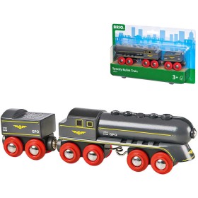 BRIO DŘEVO Set lokomotiva + vagon na uhlí vlak rychlá střela