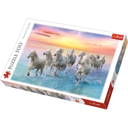 TREFL PUZZLE Stádo běžících běloušů 48x34cm skládačka 500 dílků