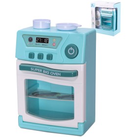 Sporák dětský modrý set s nádobím na baterie Světlo Zvuk plast