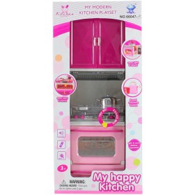 Kuchyňská linka dětská na baterie set s troubou a doplňky Světlo Zvuk plast