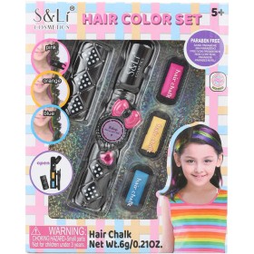 Křídy dětské na vlasy 3 barvy s aplikátorem na zdobení vlasů