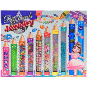 Korálky navlékací kreativní set výroba dětské bižuterie v krabici