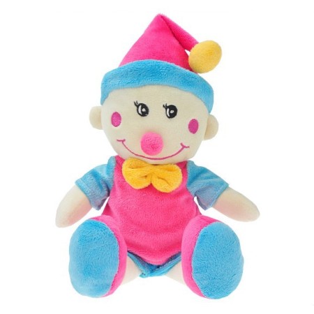 PLYŠ Klaun 34 cm modro-růžový *PLYŠOVÉ HRAČKY*