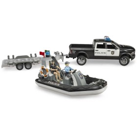 BRUDER 02507 Auto RAM Policie herní set s člunem a 2 figurkami