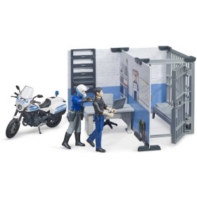 BRUDER 62732 Stanice policejní herní set s motocyklem a 2 figurkami