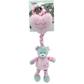 PLYŠ Usínáček medvídek se srdíčkem na natažení s melodií *PLYŠOVÉ HRAČKY*