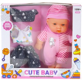 Panenka miminko herní set batole + náhradní oblečení v krabici