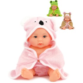 PL Panenka miminko v ručníku s kapucí 22cm zvířátko 3 druhy