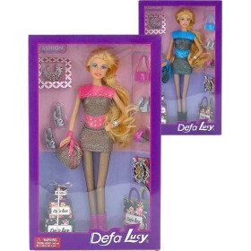 Panenka Defa Lucy nákupy 29cm módní trendy set s doplňky 2 barvy v krabici