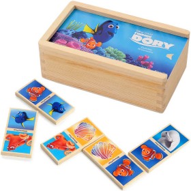 DŘEVO HRA Domino obrázkové Hledá se Dory *DŘEVĚNÉ HRAČKY*